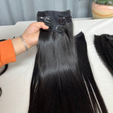 Seamless PU Clip In Hair Extensions