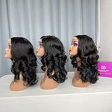 Double drawn Egg Curl Bob Wig