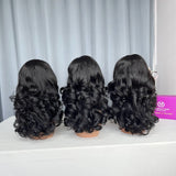 Double drawn Egg Curl Bob Wig