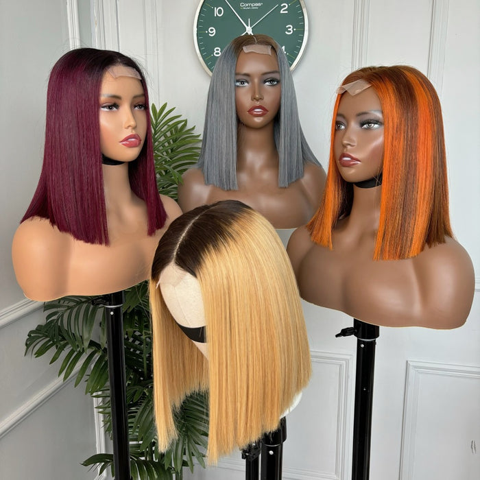 Colorful Vietnam Hair Bob  Wigs
