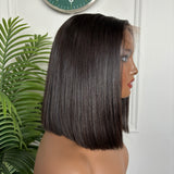 Double Drawn Vietnamese Straight Hair  HD5X5 Closure Bob Wig