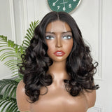 Indian Hair Bouncy curl Bob Wigs