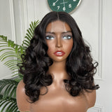 Indian Bouncy curl 2x6" Kim Closure Wig