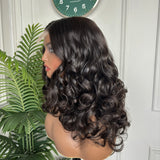 Indian Bouncy curl 2x6" Kim Closure Wig