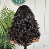 Indian Bouncy curl 2x6" Kim Closure Wig