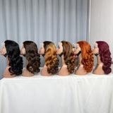 Colorful Egg Curl Bob Frontal Wigs