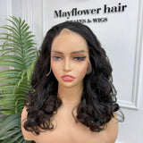 Indian Hair Bouncy curl Bob Wigs