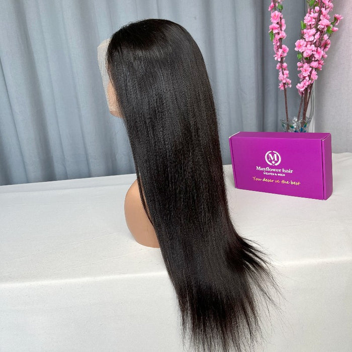 Burmese Hair Premade Lace Frontal Wigs 180% Density