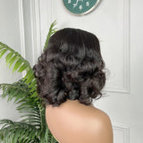 Indian Hair Bouncy curl Bob Wigs