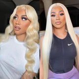 Pure Blonde 13X4" Lace Frontal Wig 180% Density