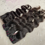 Raw Indian Hair 3 Bundles With 5X5" Closure