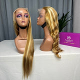 Highlight Color #30/613 Burmese Hair 13x4 Frontal Wig 180% density