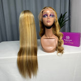Highlight Color #30/613 Burmese Hair 13x4 Frontal Wig 180% density
