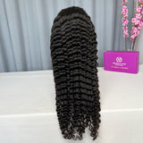 Burmese Hair Deep Wave Frontal WIg 180% Density